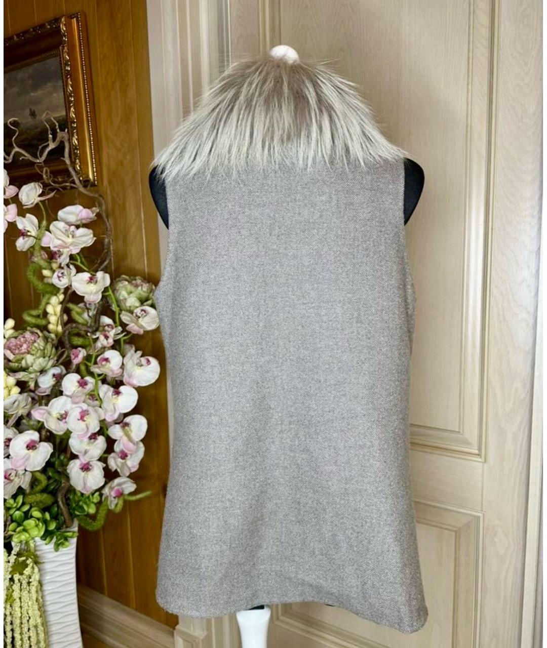 LORO PIANA Бежевый кашемировый жилет, фото 7