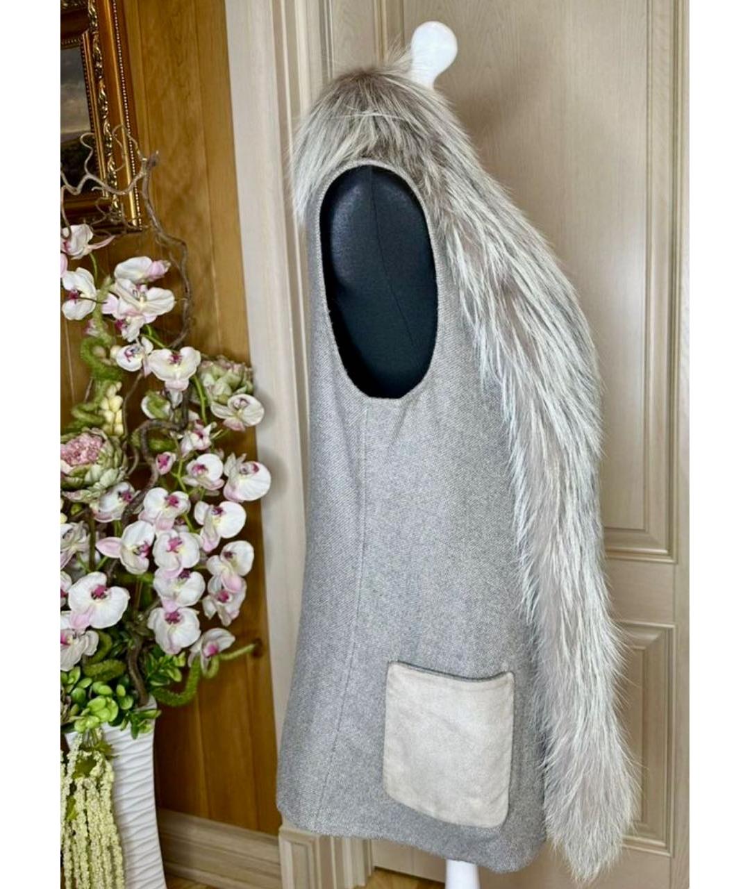 LORO PIANA Бежевый кашемировый жилет, фото 2