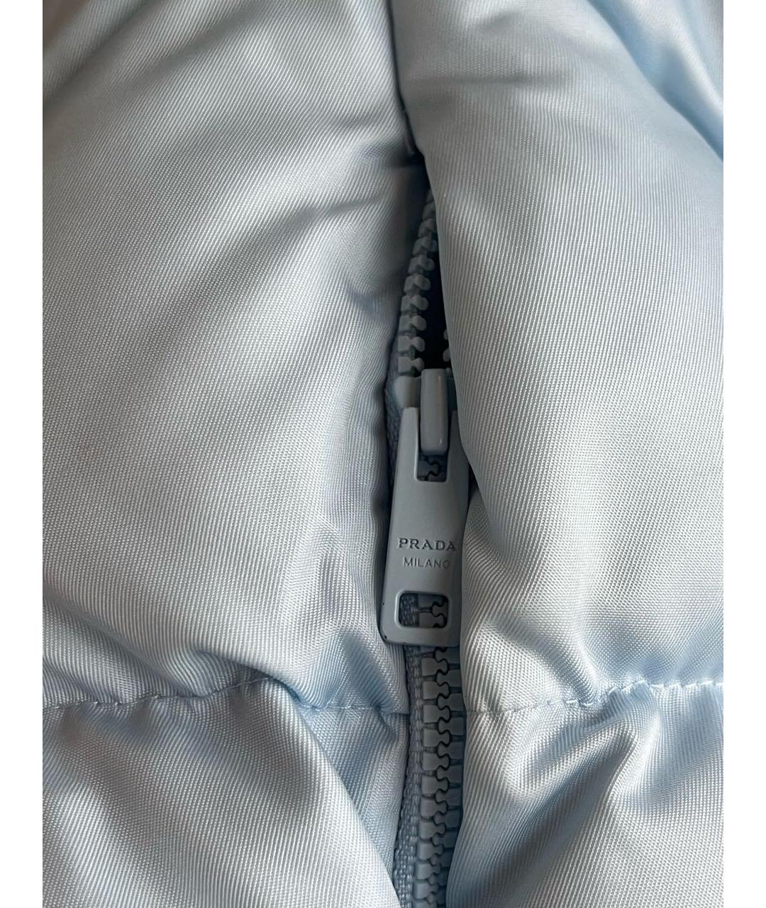 PRADA Голубая полиэстеровая куртка, фото 4