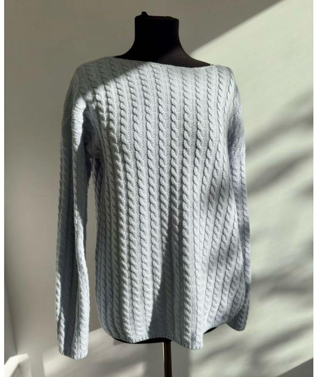 LORO PIANA Голубой кашемировый джемпер / свитер, фото 7