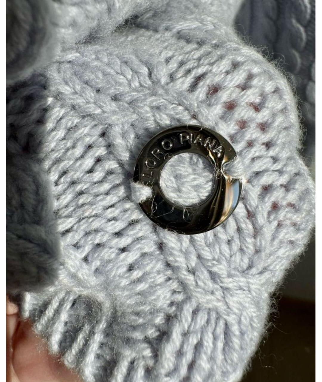 LORO PIANA Голубой кашемировый джемпер / свитер, фото 6