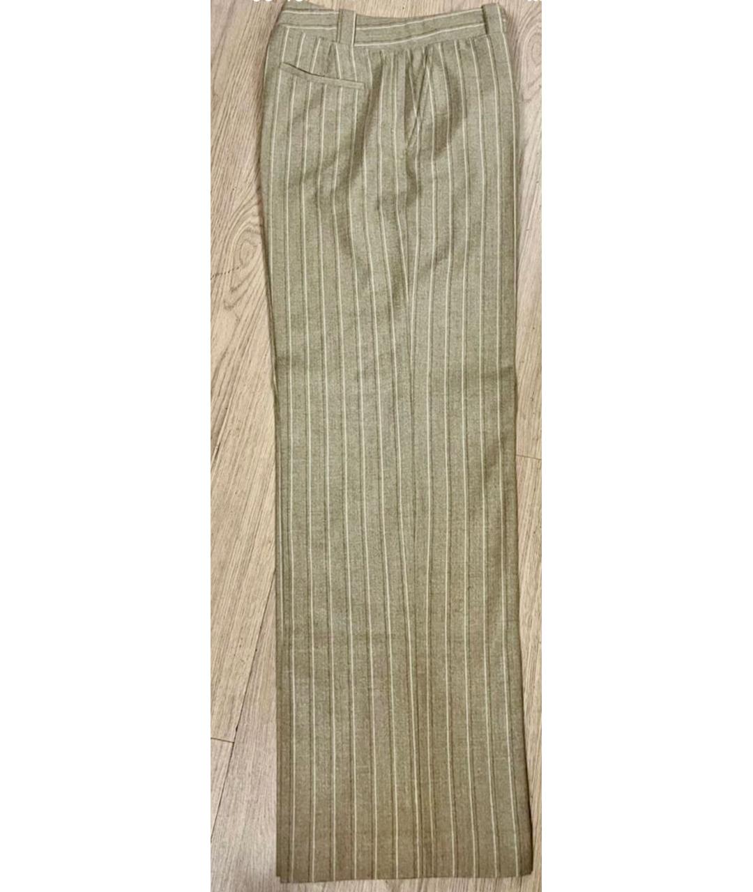 LORO PIANA Бежевые кашемировые брюки широкие, фото 3