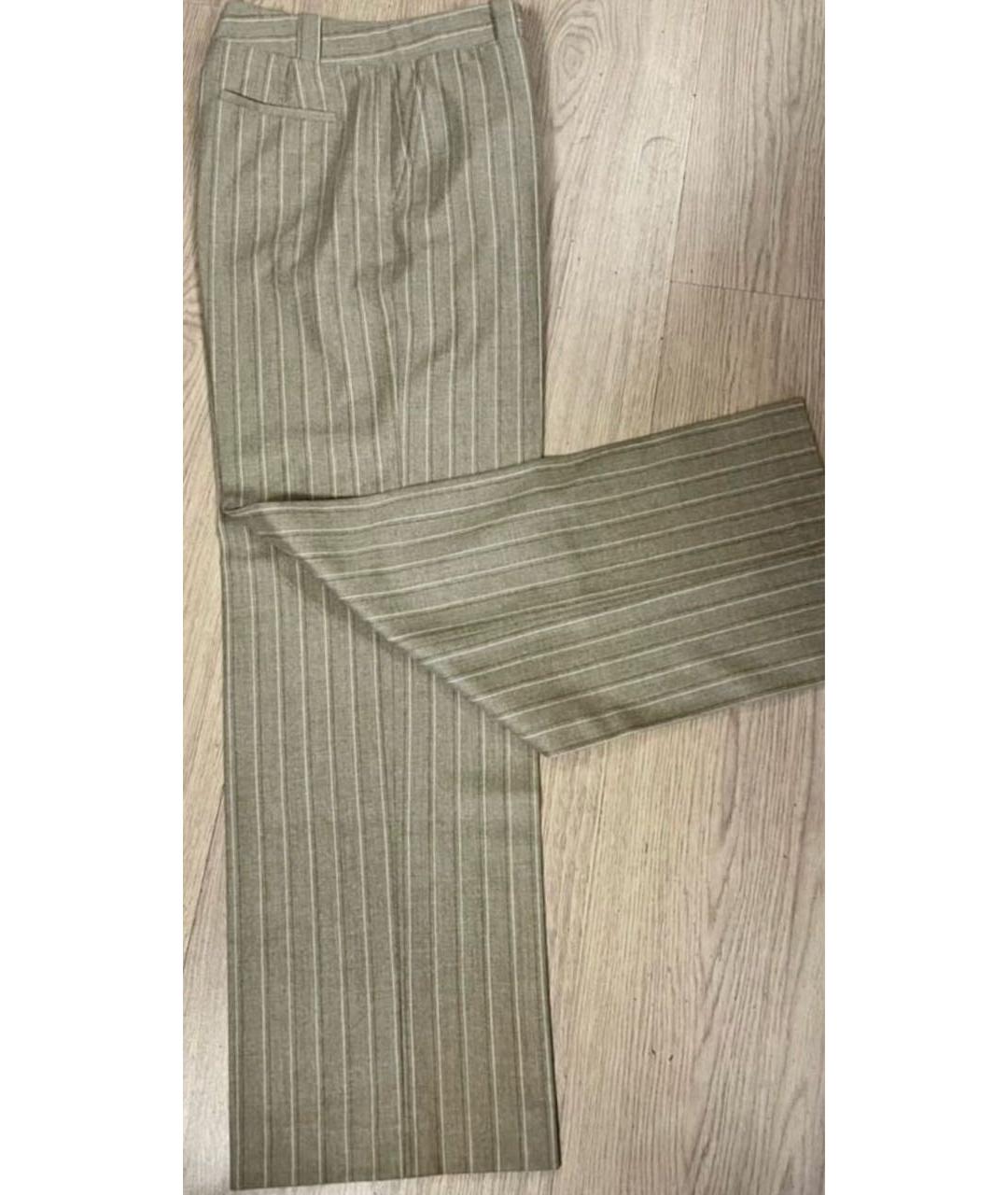 LORO PIANA Бежевые кашемировые брюки широкие, фото 7