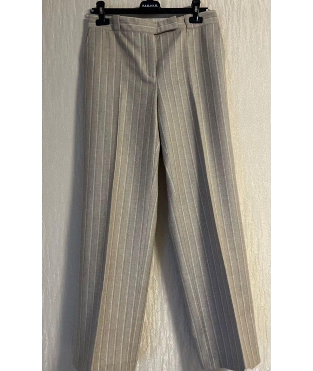 LORO PIANA Бежевые кашемировые брюки широкие, фото 8