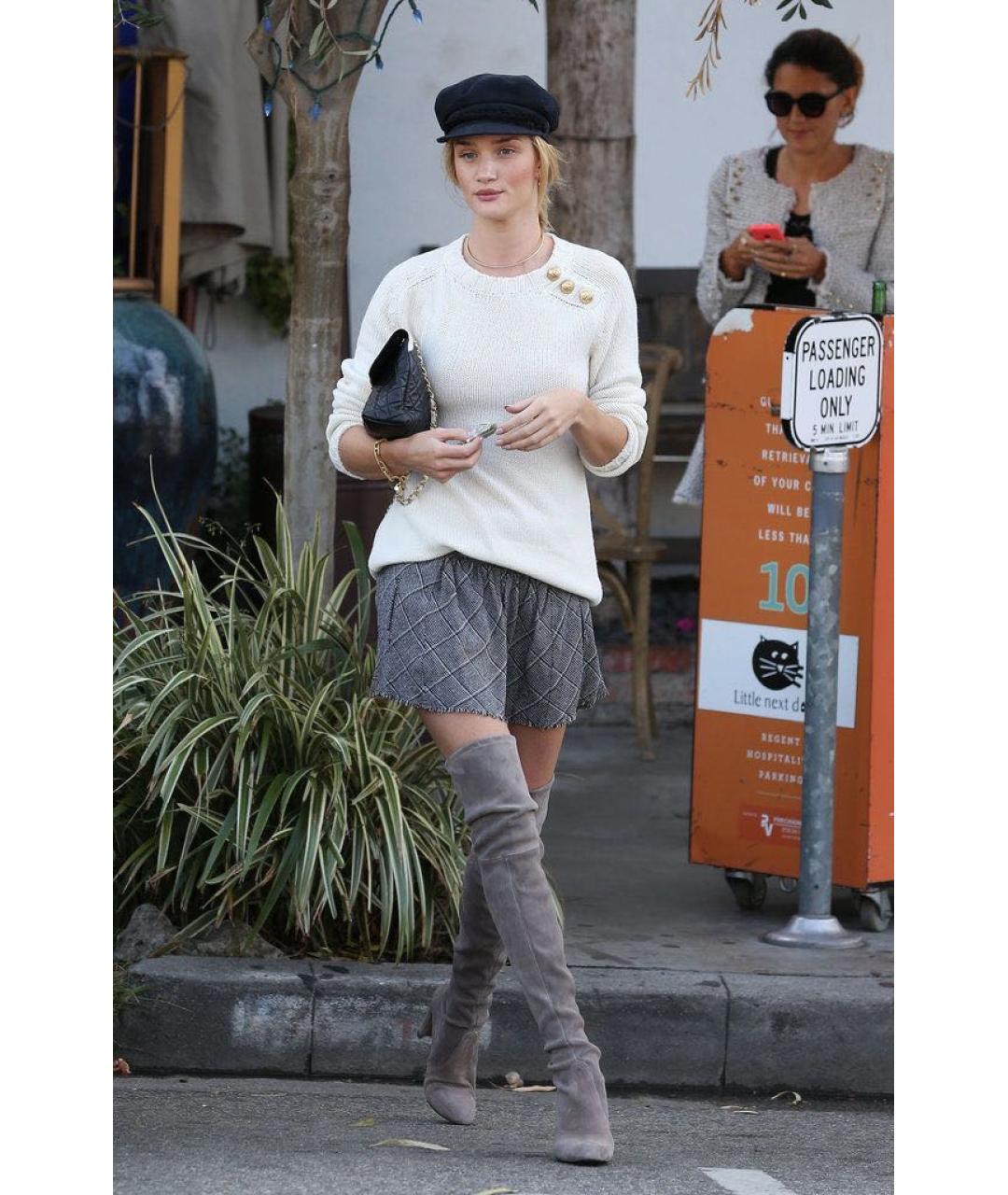 STUART WEITZMAN Серые замшевые сапоги, фото 4