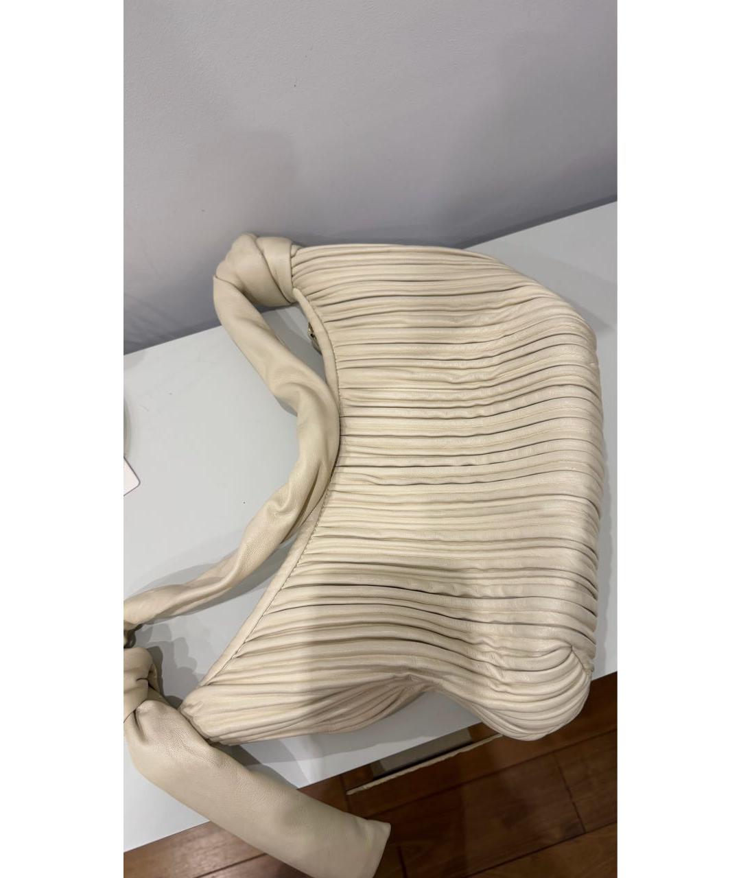 NEOUS Бежевая кожаная сумка с короткими ручками, фото 8