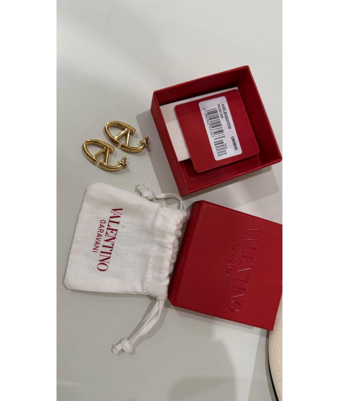 VALENTINO Золотые металлические серьги, фото 7