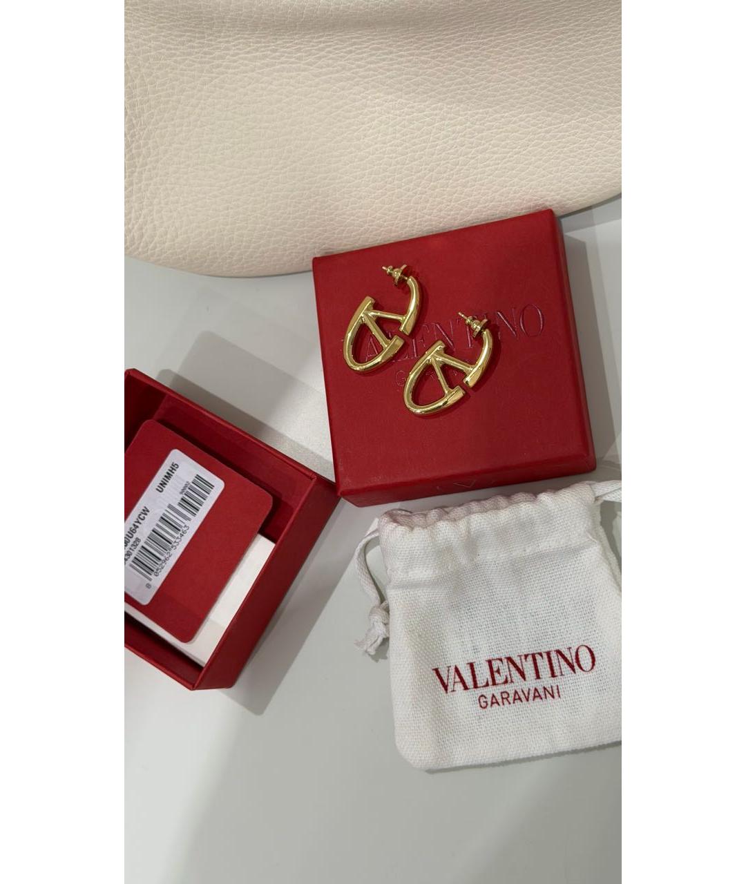 VALENTINO Золотые металлические серьги, фото 4