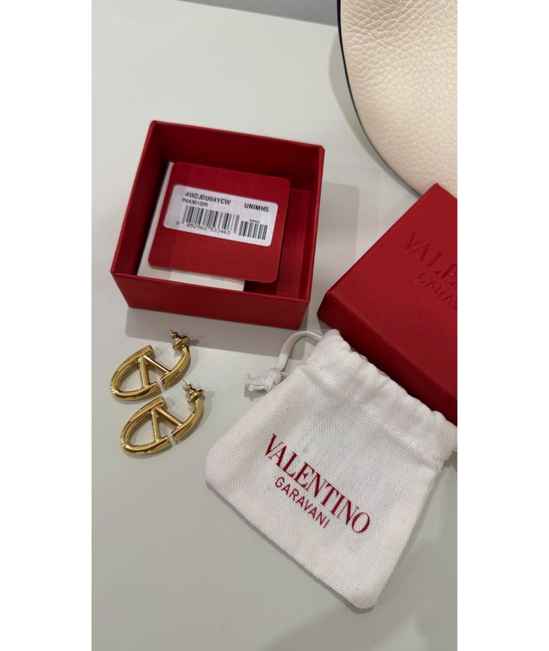 VALENTINO Золотые металлические серьги, фото 5