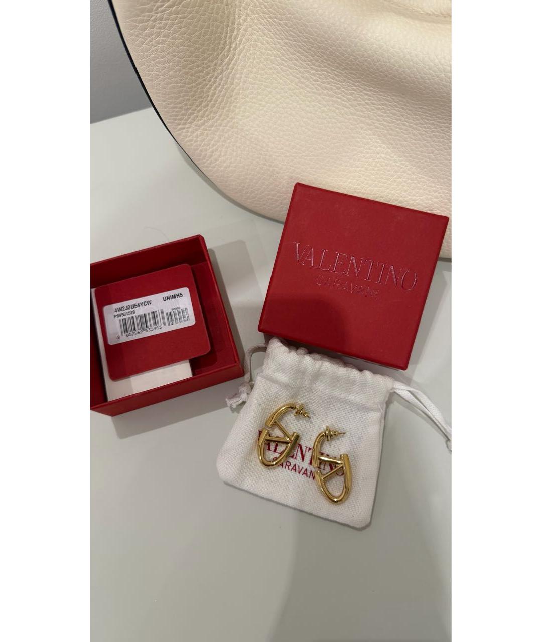 VALENTINO Золотые металлические серьги, фото 6