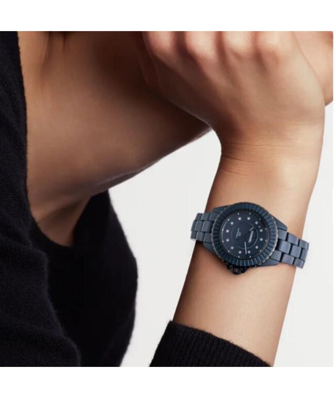 CHANEL Синие металлические часы, фото 3