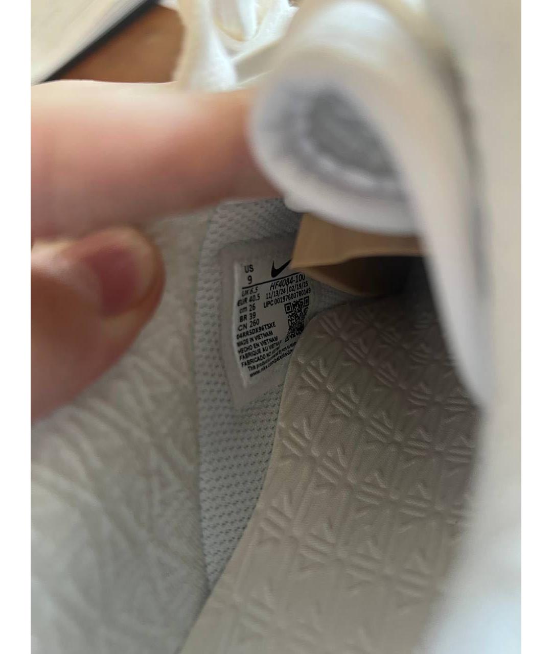 NIKE Белые кожаные кроссовки, фото 7