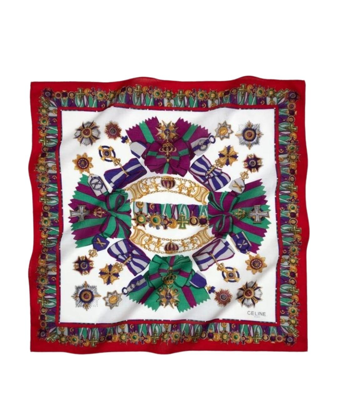 CELINE Белый хлопковый платок, фото 1