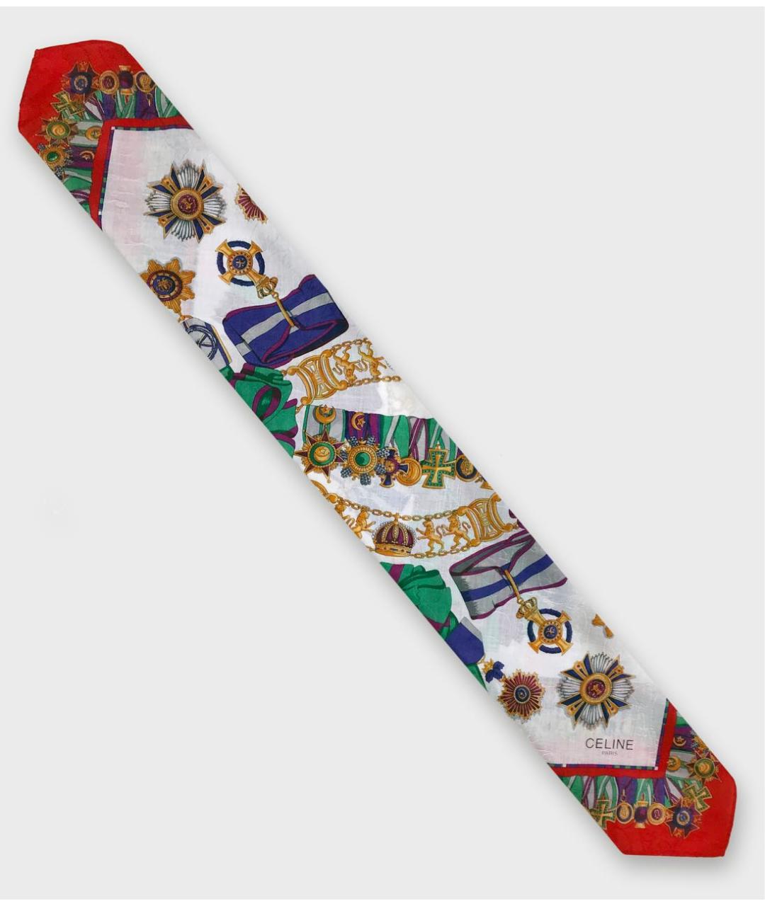 CELINE Белый хлопковый платок, фото 5