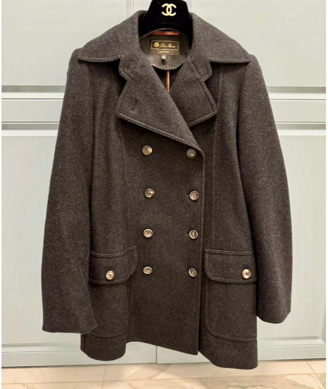 LORO PIANA Хаки шерстяное пальто, фото 5