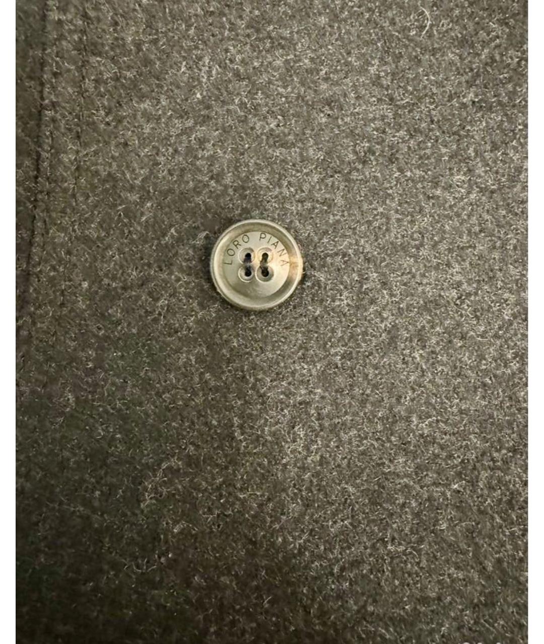 LORO PIANA Хаки шерстяное пальто, фото 4