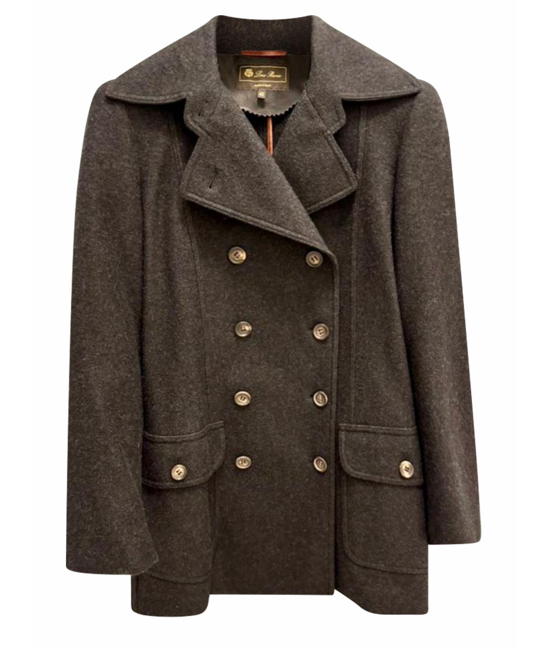 LORO PIANA Хаки шерстяное пальто, фото 1
