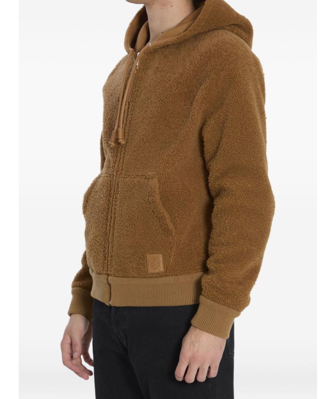 LOEWE Коричневая кожаная куртка, фото 4