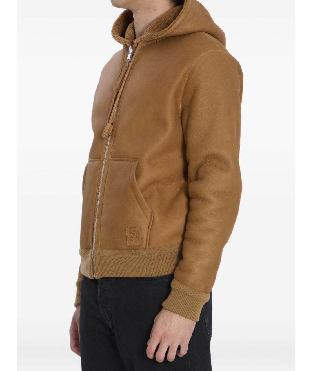 LOEWE Коричневая кожаная куртка, фото 6