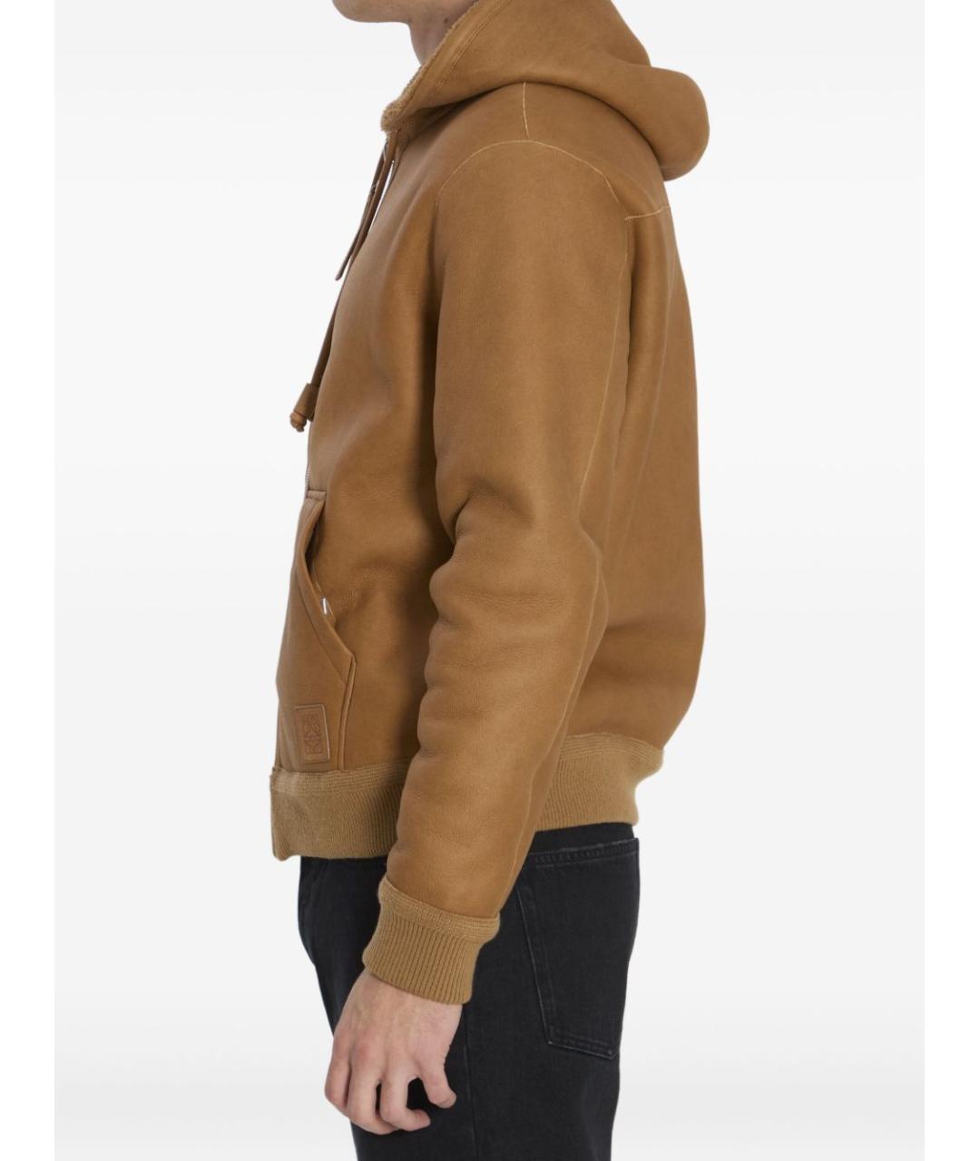 LOEWE Коричневая кожаная куртка, фото 3