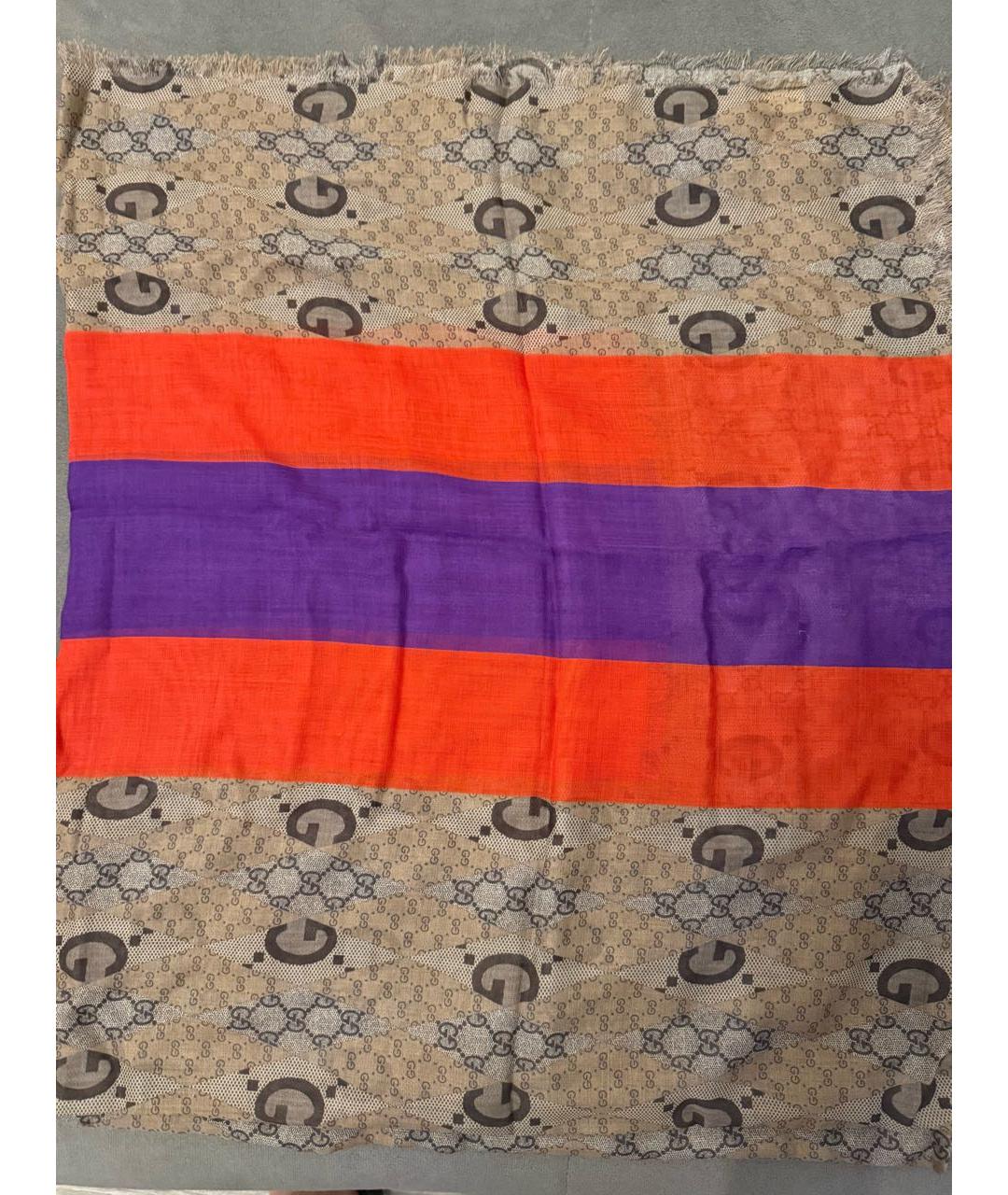 GUCCI Мульти шерстяной платок, фото 2