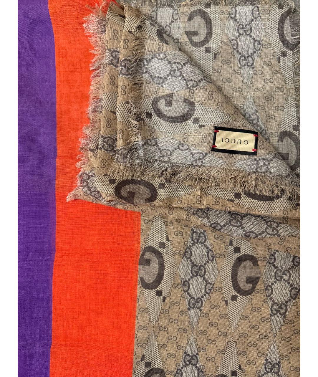 GUCCI Мульти шерстяной платок, фото 5