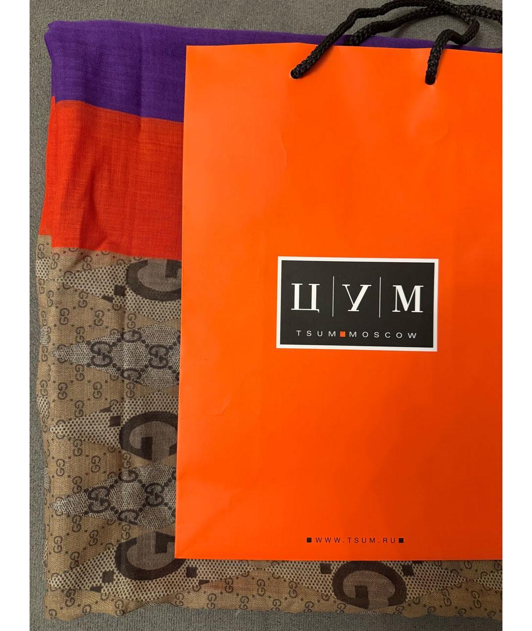 GUCCI Мульти шерстяной платок, фото 4