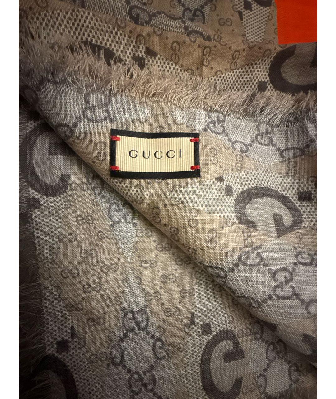 GUCCI Мульти шерстяной платок, фото 3