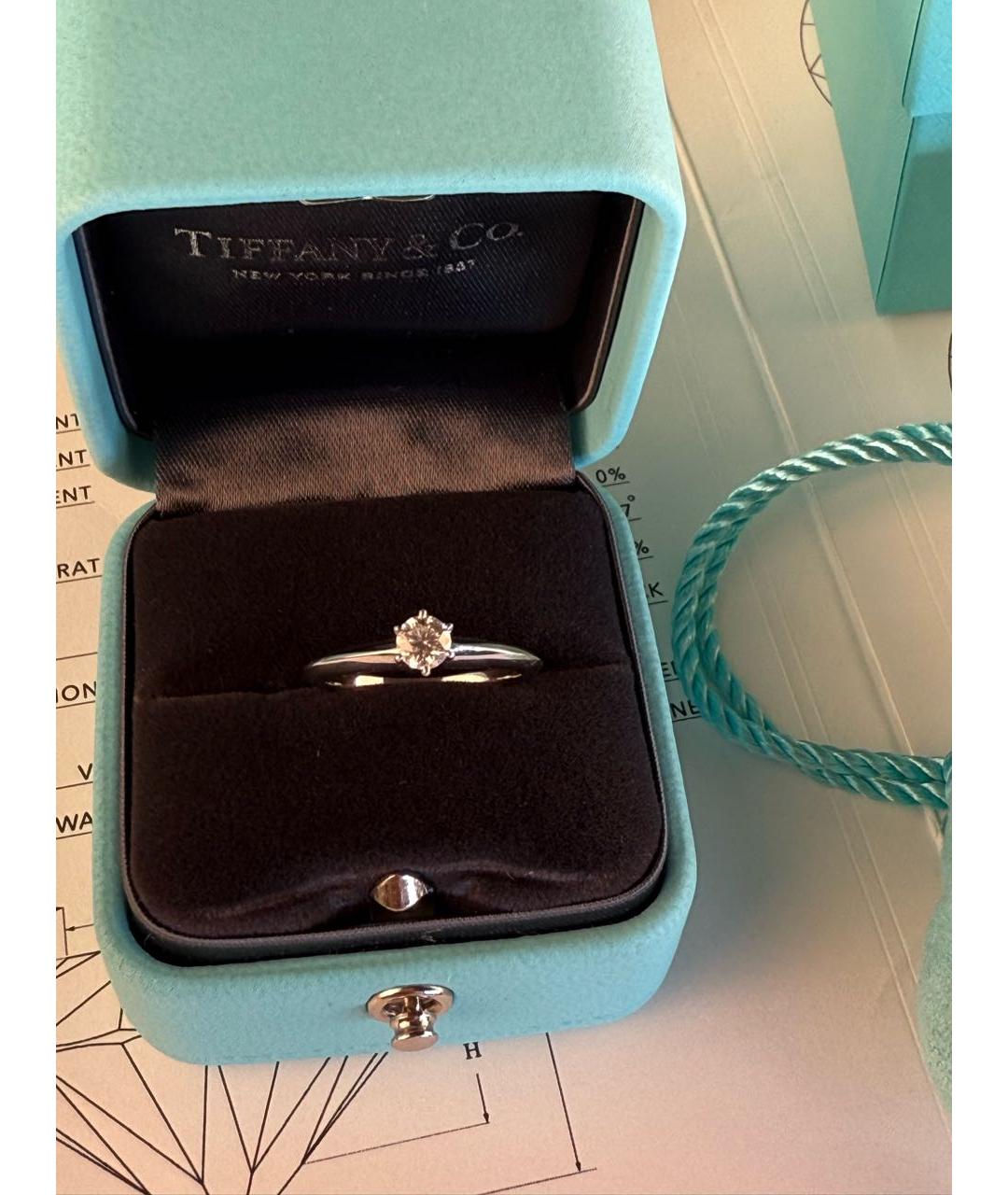 TIFFANY&CO Серебряное платиновое кольцо, фото 5