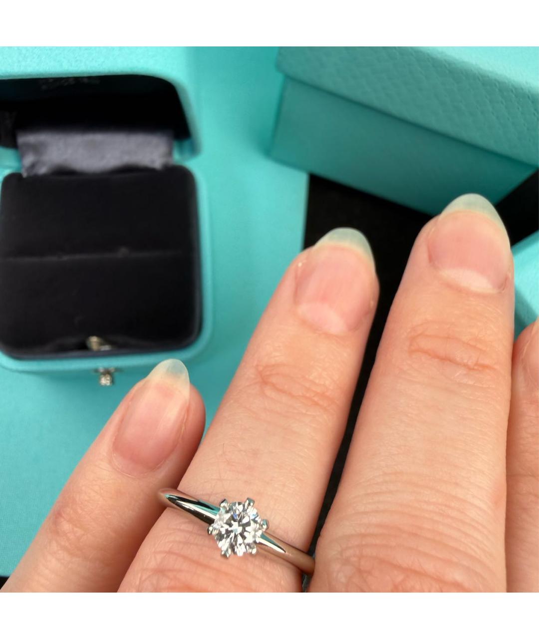 TIFFANY&CO Серебряное платиновое кольцо, фото 5