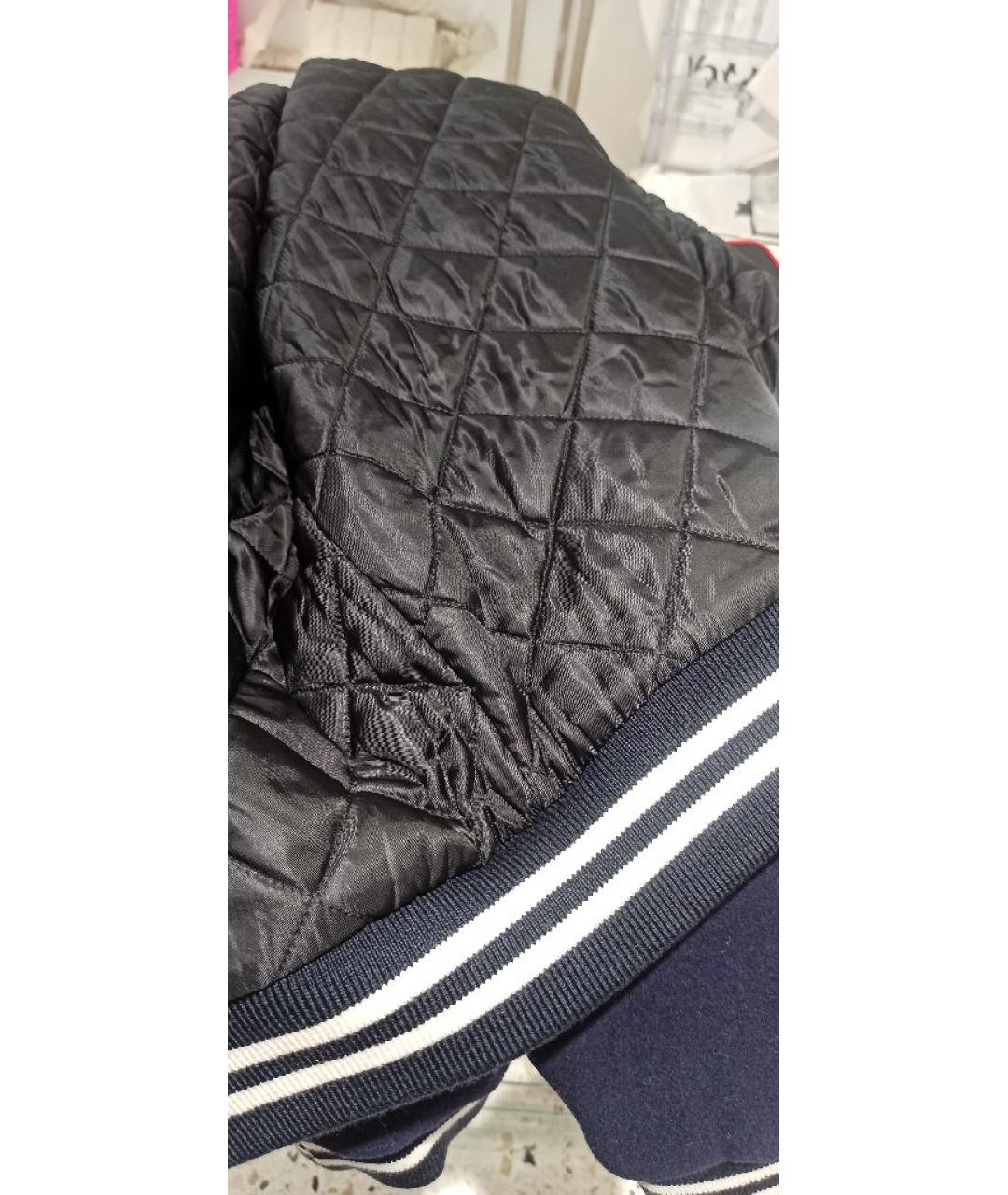 SPORTY AND RICH Темно-синяя шерстяная куртка, фото 8