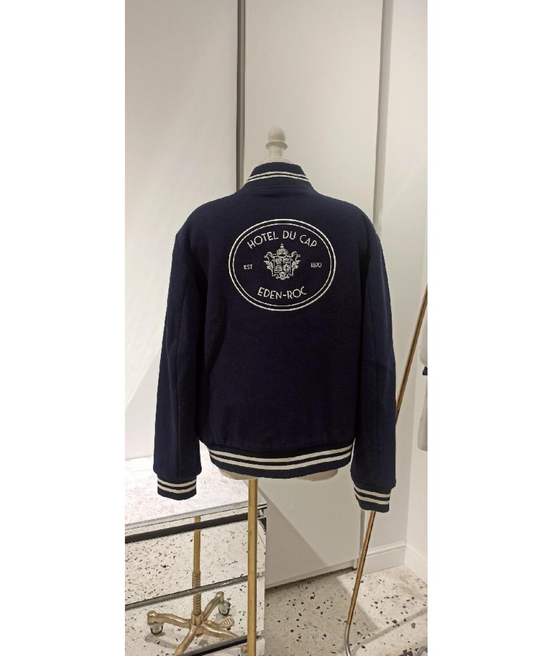 SPORTY AND RICH Темно-синяя шерстяная куртка, фото 4