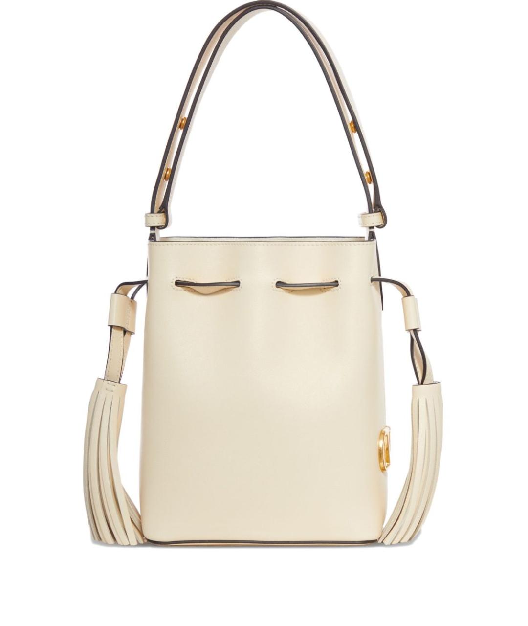 VALENTINO Белая кожаная сумка тоут, фото 1