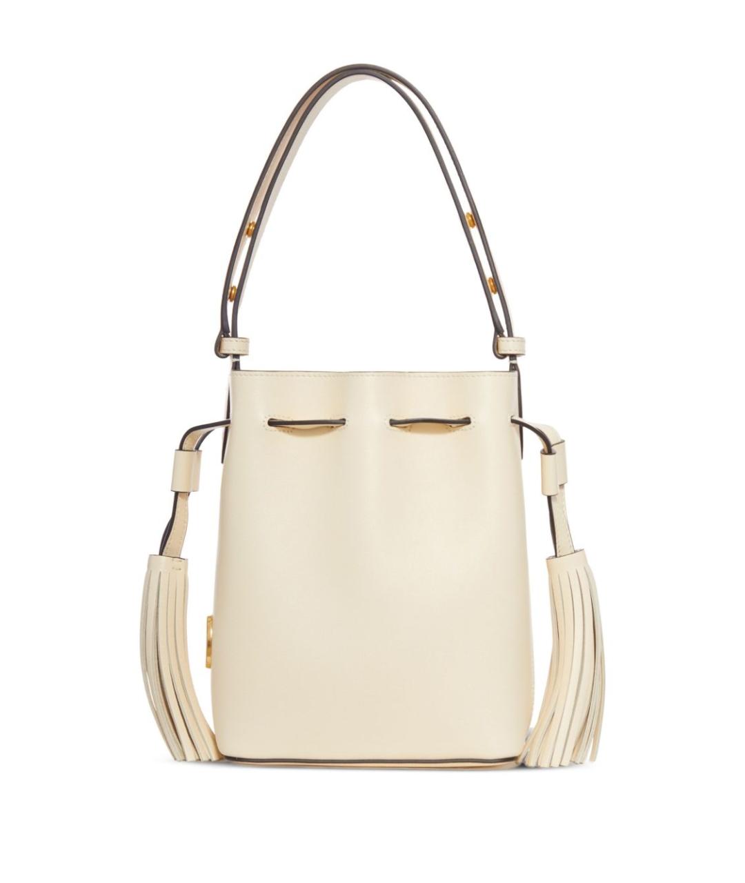 VALENTINO Белая кожаная сумка тоут, фото 4