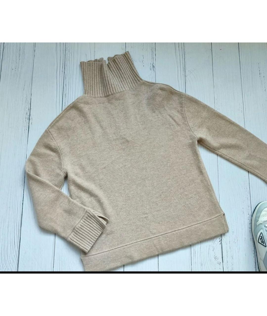 LORO PIANA Бежевый кашемировый джемпер / свитер, фото 4
