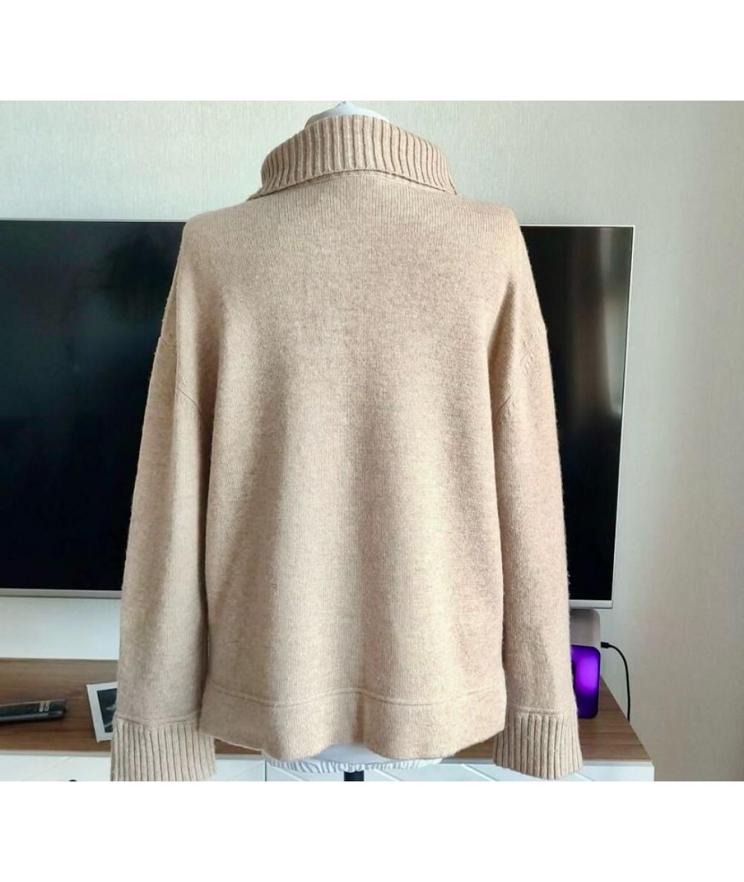 LORO PIANA Бежевый кашемировый джемпер / свитер, фото 2