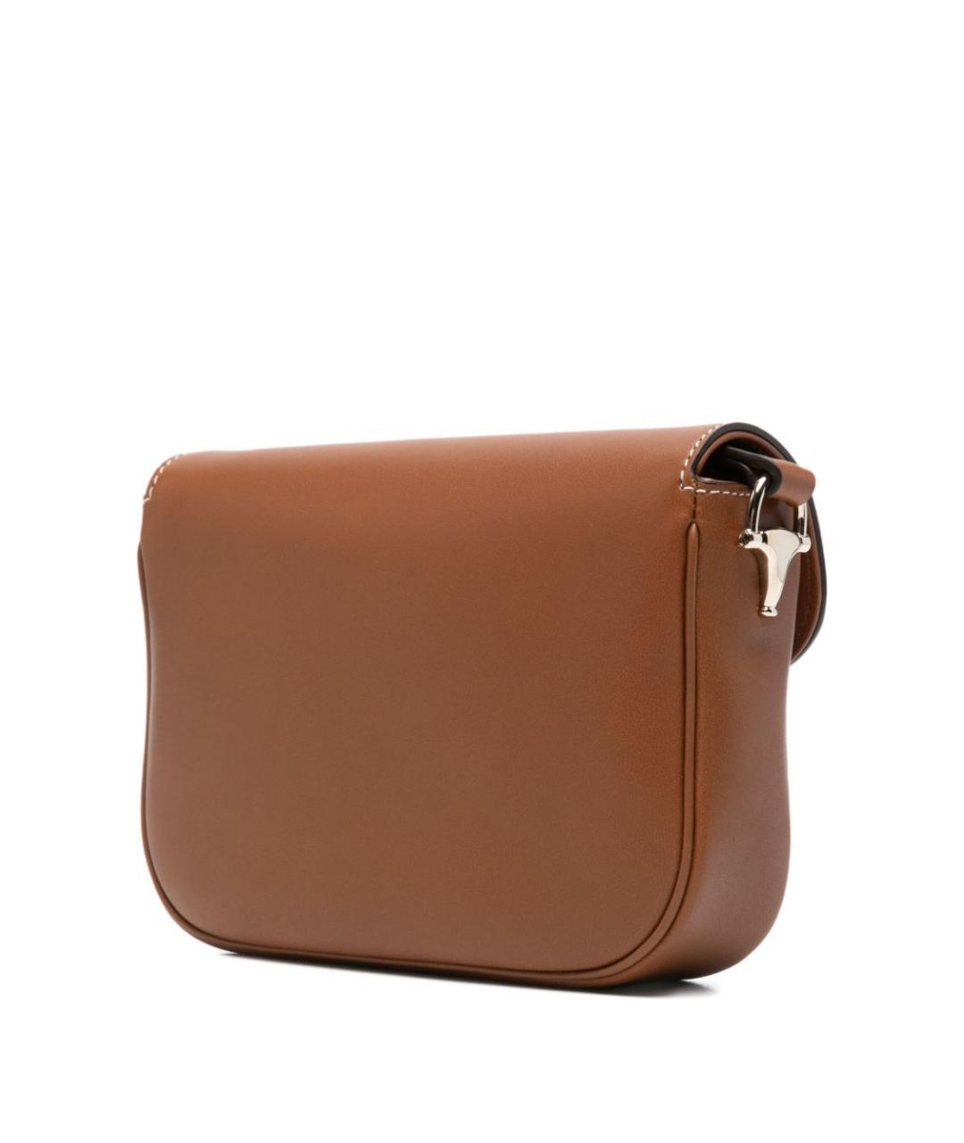 GUCCI Коричневая кожаная сумка через плечо, фото 5