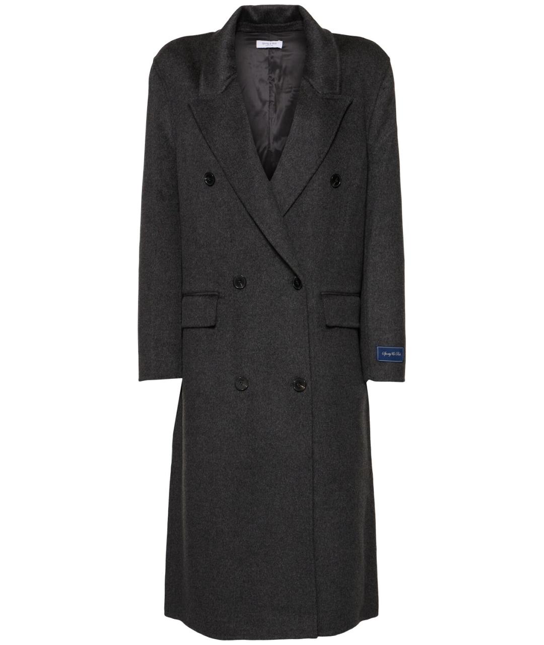 SPORTY AND RICH Серое пальто, фото 1