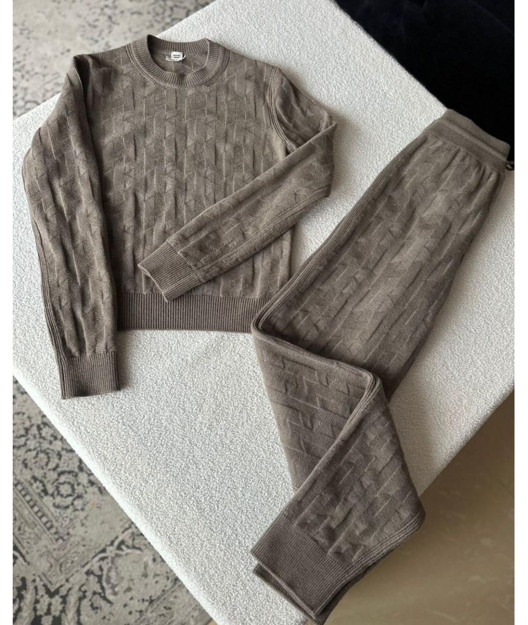 HERMES Серый костюм с брюками, фото 2