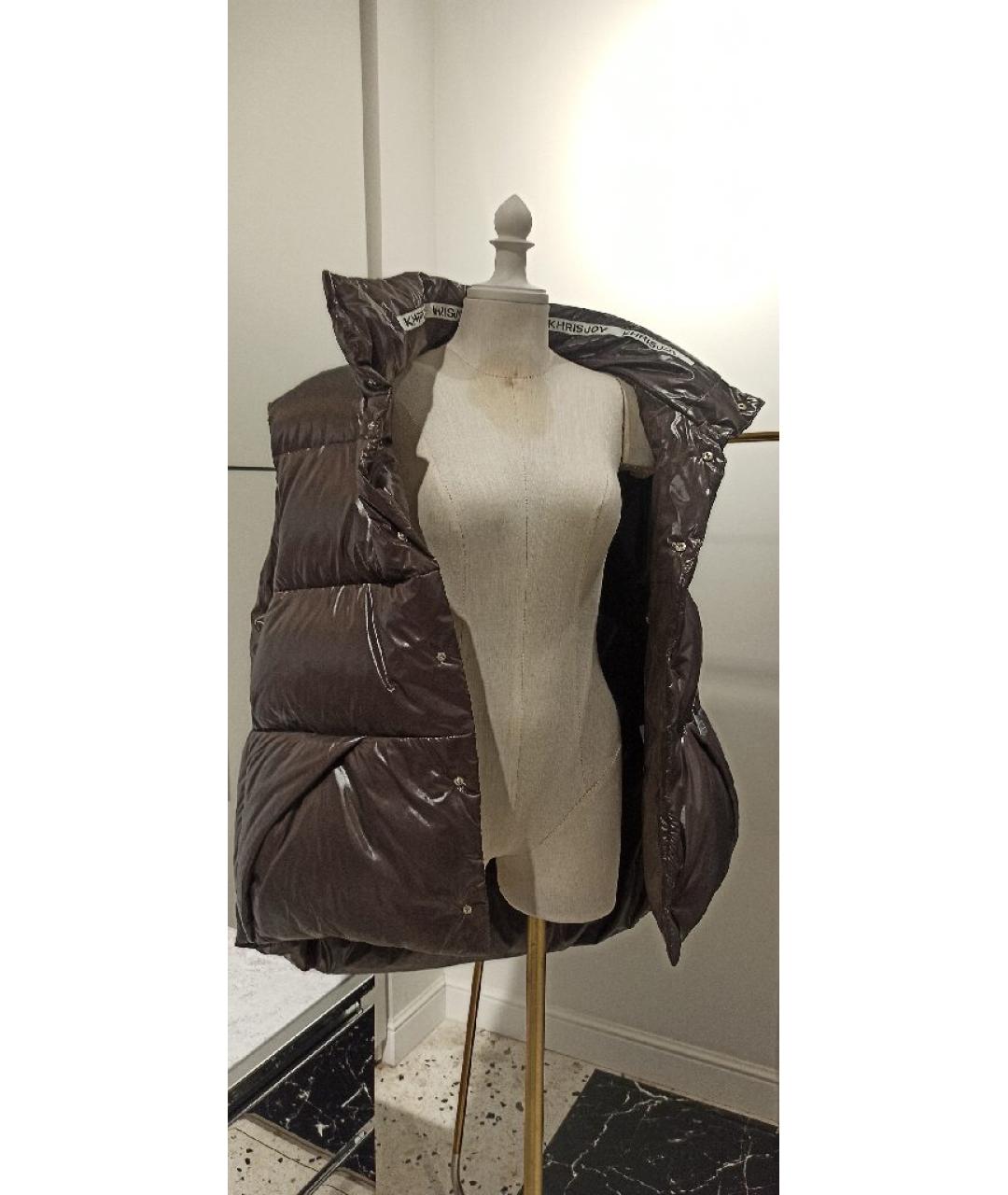 KHRISJOY Коричневый жилет, фото 5