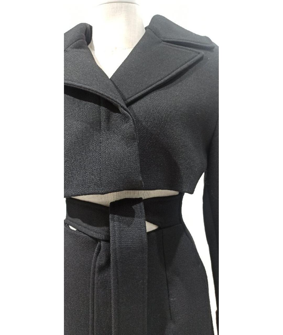 JACQUEMUS Черное шерстяное пальто, фото 5