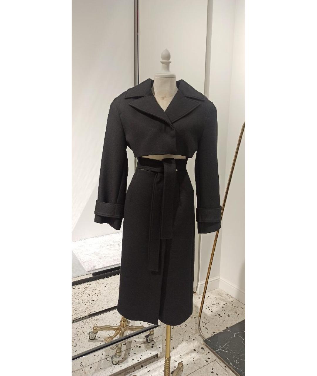 JACQUEMUS Черное шерстяное пальто, фото 2