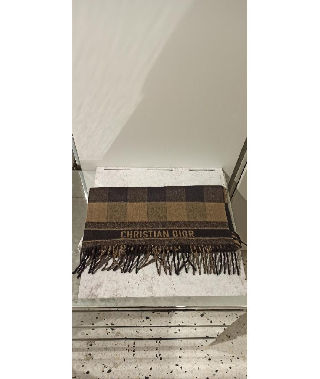 CHRISTIAN DIOR Мульти шерстяной шарф, фото 2