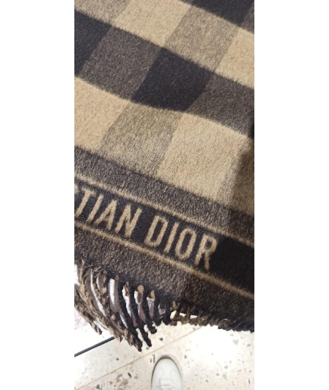 CHRISTIAN DIOR Мульти шерстяной шарф, фото 4