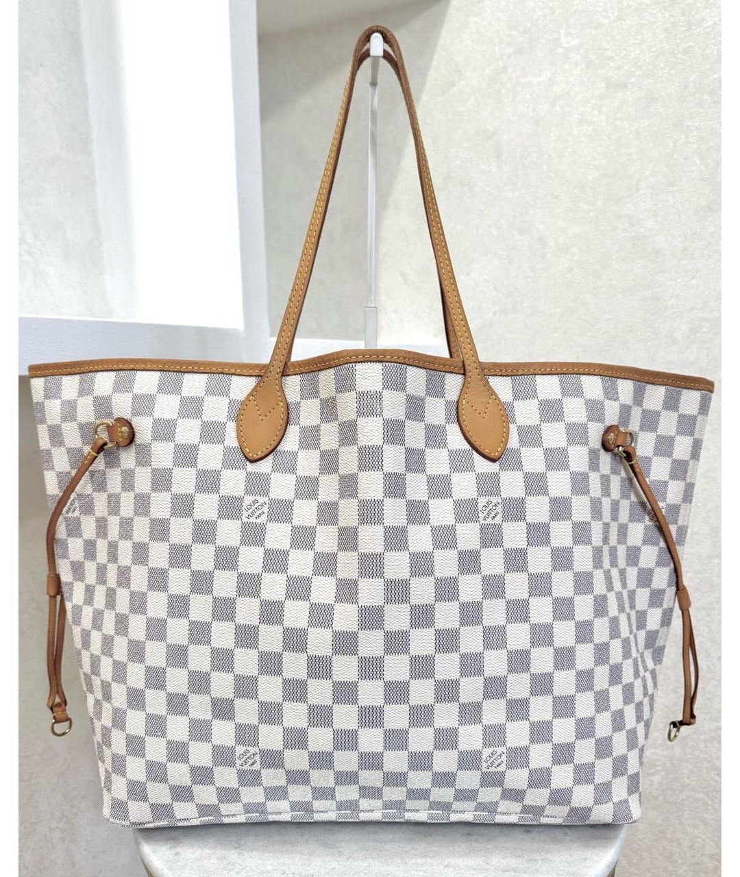 LOUIS VUITTON Белая кожаная сумка тоут, фото 2