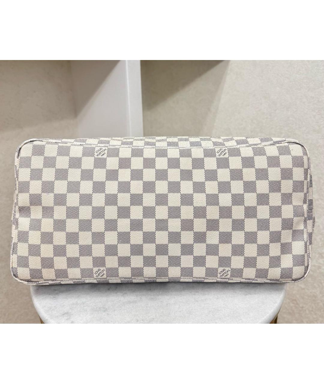 LOUIS VUITTON Белая кожаная сумка тоут, фото 8