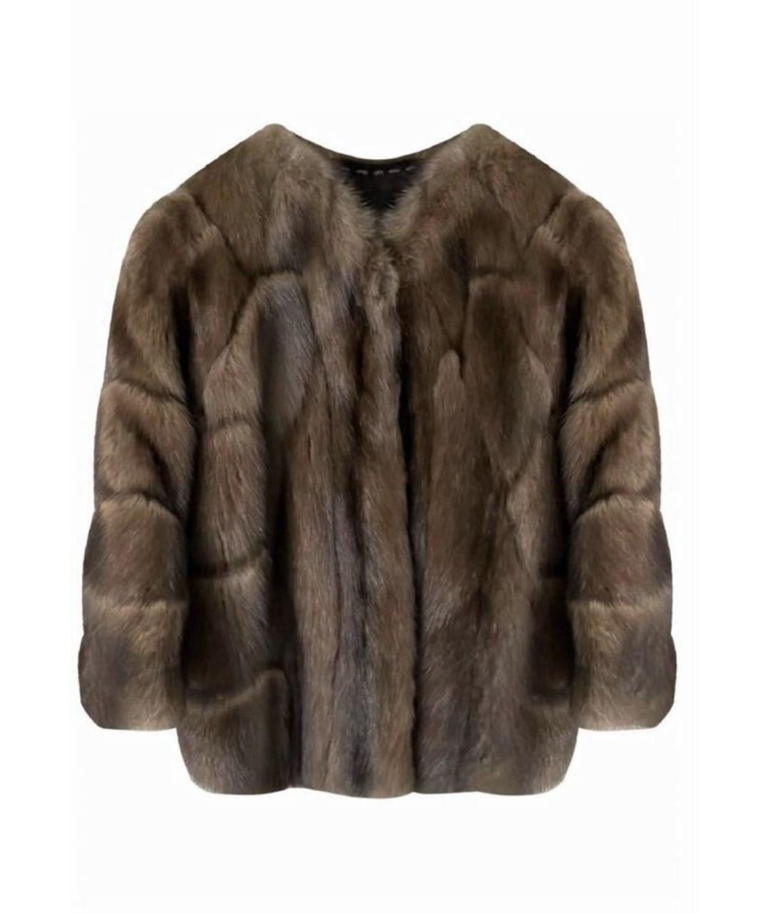 RINDI Коричневая меховая шуба, фото 1