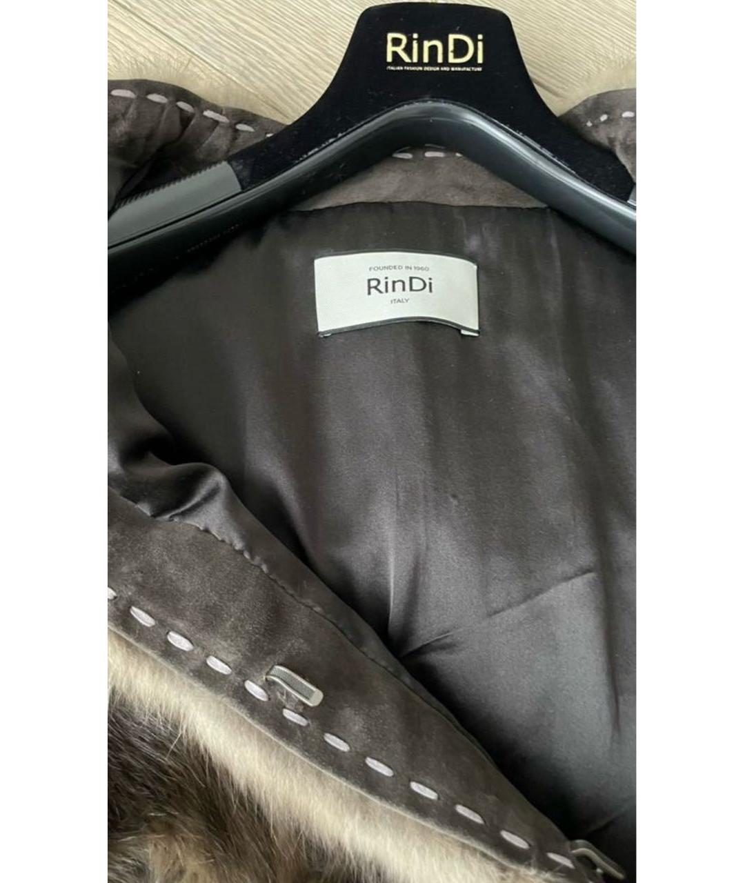 RINDI Коричневая меховая шуба, фото 5