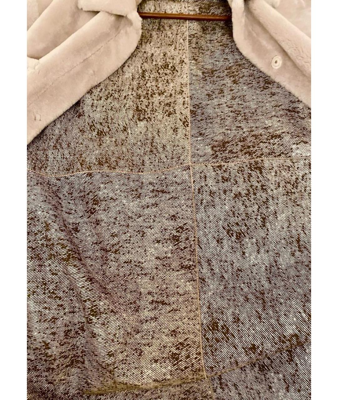 RINDI Бежевая меховая дубленка, фото 6