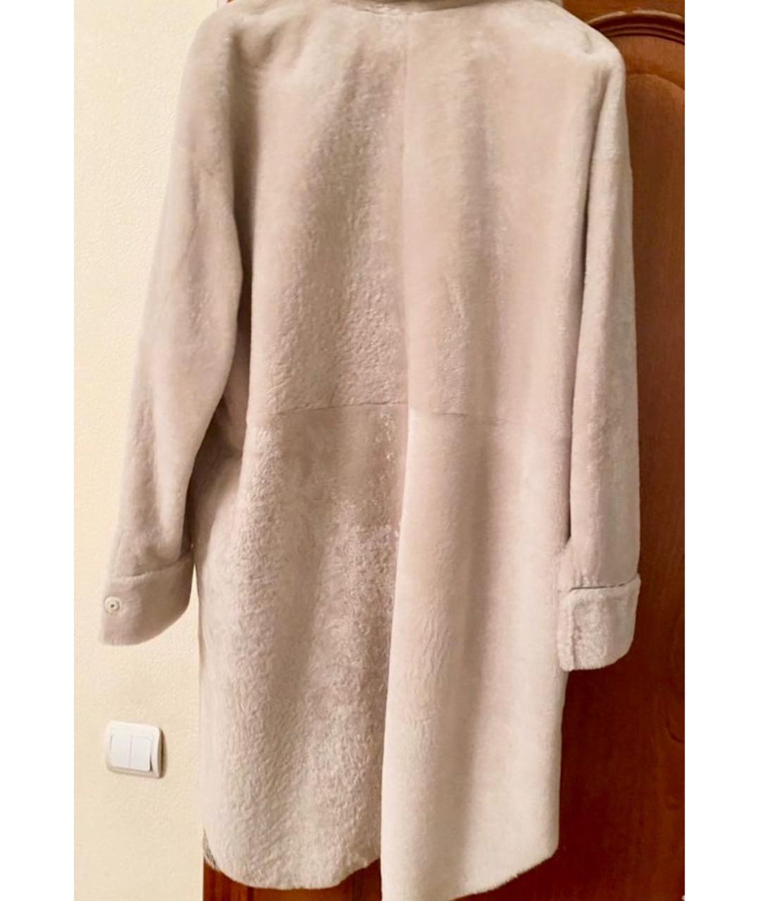 RINDI Бежевая меховая дубленка, фото 2